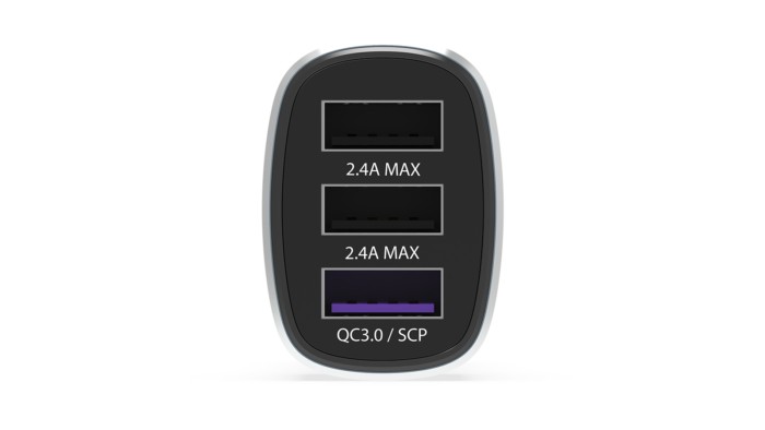 Ładowarka samochodowa USB 42W 3 porty QC 3.0 Krux - obrazek 2