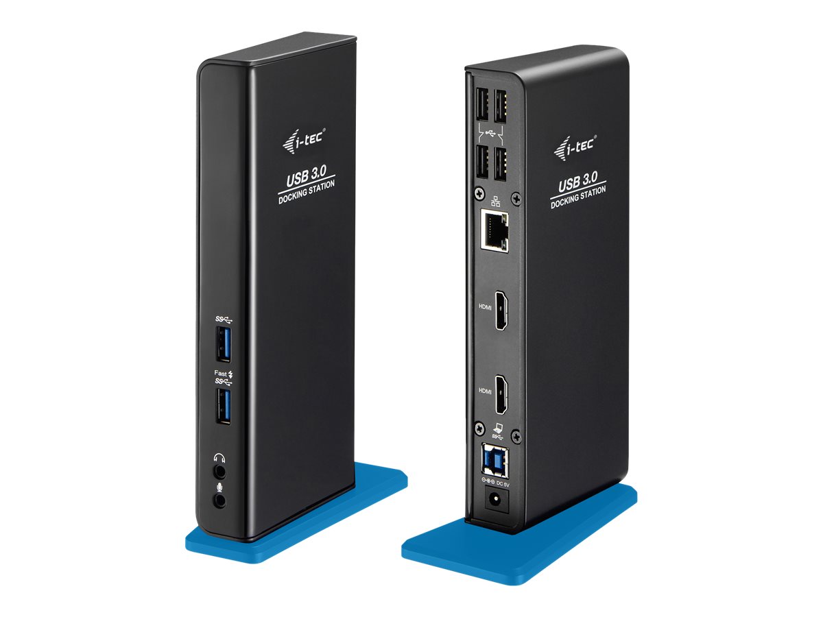 Stacja dokująca do laptopa USB 3.0/USB Type-C FullHD+ 2x HDMI 1x Ethernet 2x USB 3.0 4x USB 2.0 1x Audio i-tec