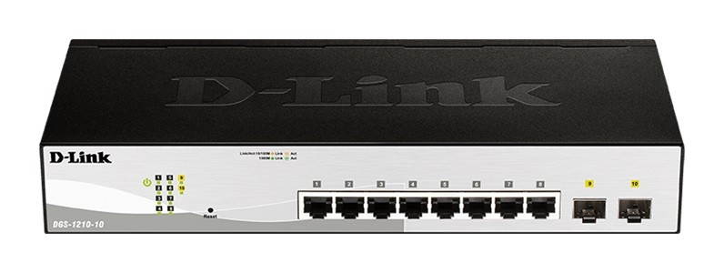 Switch D-Link DGS-1210-10  8-port 10/100/1000 Gigabit + 2 Combo 1000BaseT/SFP