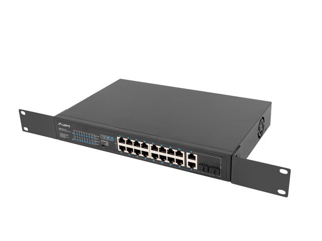 Switch Lanberg RSFE-16P-2C-150 16-Port 100MB POE+ 2xCombo - obrazek 3