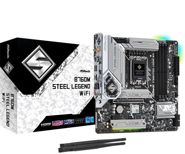 Płyta Socket LGA1700 ASRock B760M STEEL LEGEND WIFI