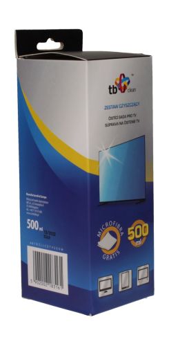 TB Clean - Płyn czyszczący do ekranów 200 ml + ściereczka z mikrofibry - obrazek 2