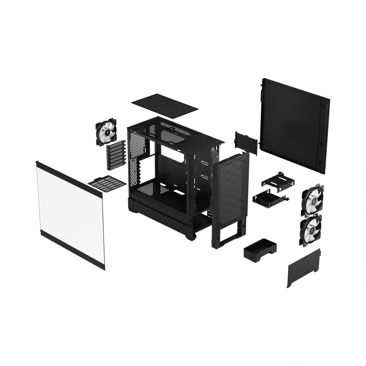 Obudowa Fractal Design Pop Air TG Clear Tint RGB Czarna - obrazek 5