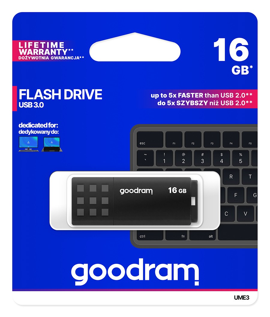 Flashdrive 16GB USB 3.0 Goodram UME3 Czarny - obrazek 5