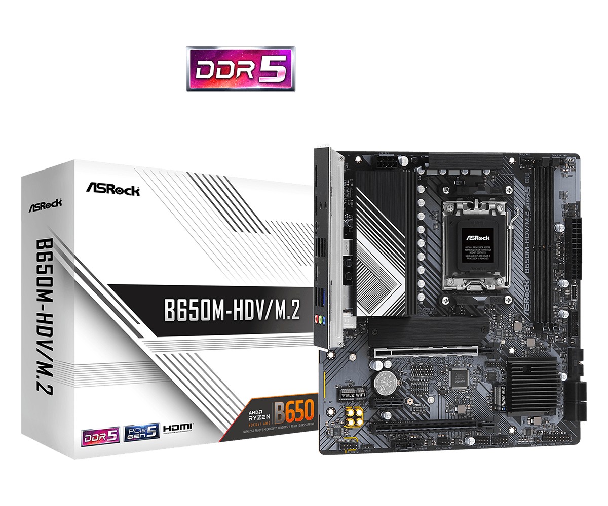 Płyta Socket AM5  ASRock B650M-HDV/M.2
