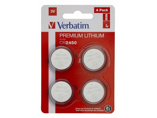Bateria CR2450 4 szt. Verbatim