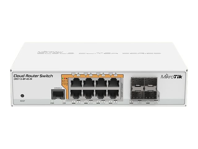 Switch MikroTik Cloud Router Switch CRS112-8P-4S-IN