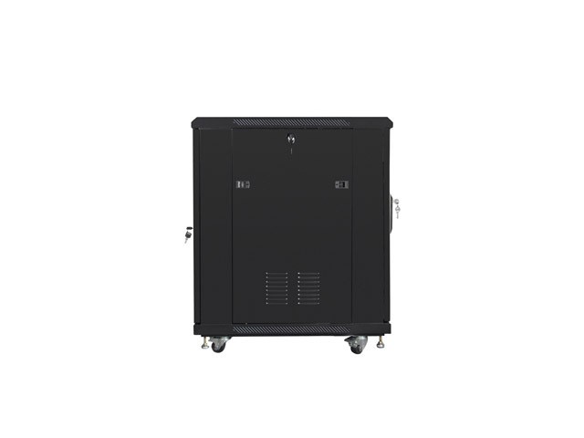 Szafa stojąca rack 19" 15U 600x800mm czarna (drzwi przednie performowane) Lanberg - obrazek 5
