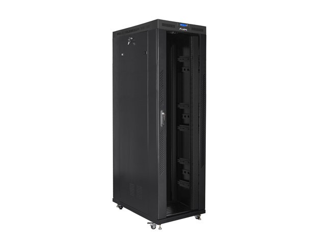 Szafa stojąca rack 19" 42U 800x1200mm czarna (drzwi przednie szklane) LCD Lanberg - obrazek 5