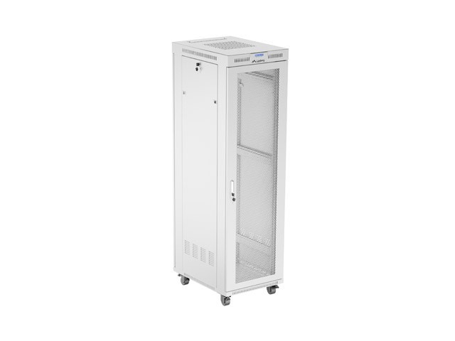 Szafa stojąca rack 19" 42U 600x800mm szara (drzwi przednie perforowane) LCD  Lanberg
