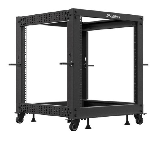 Szafa stojąca Open Rack rack 19'' 12U 600x600-1100mm regulowana Czarna Langberg - obrazek 2