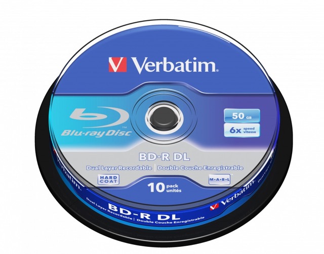 BD-R BluRay x6 50GB Verbatim Cake *10