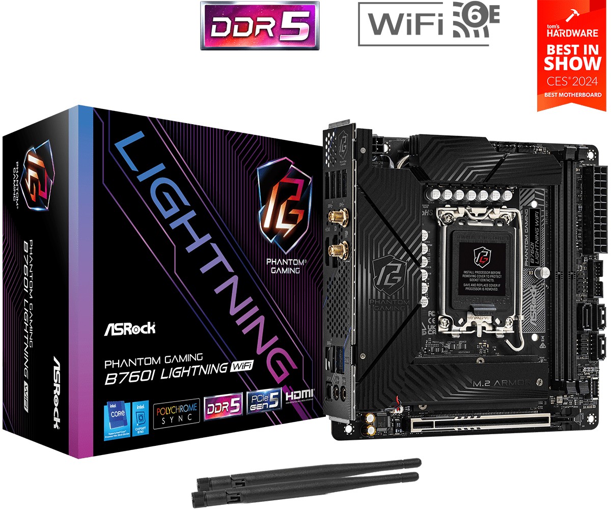 Płyta Socket LGA1700  ASRock B760I LIGHTNING WIFI