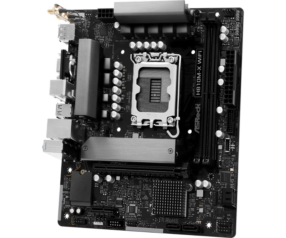 Płyta Socket LGA1851 ASRock H810M-X WIFI - obrazek 2