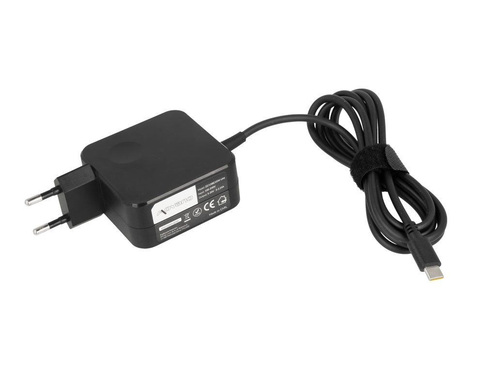 Zasilacz sieciowy do laptopa USB Type-C 45W Uniwersalny 10 wtyków Czarny - obrazek 4