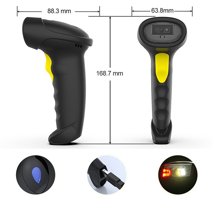 Czytnik kodów kreskowych Qoltec Bezprzewodowy 1D i 2D USB Bluetooth - obrazek 5