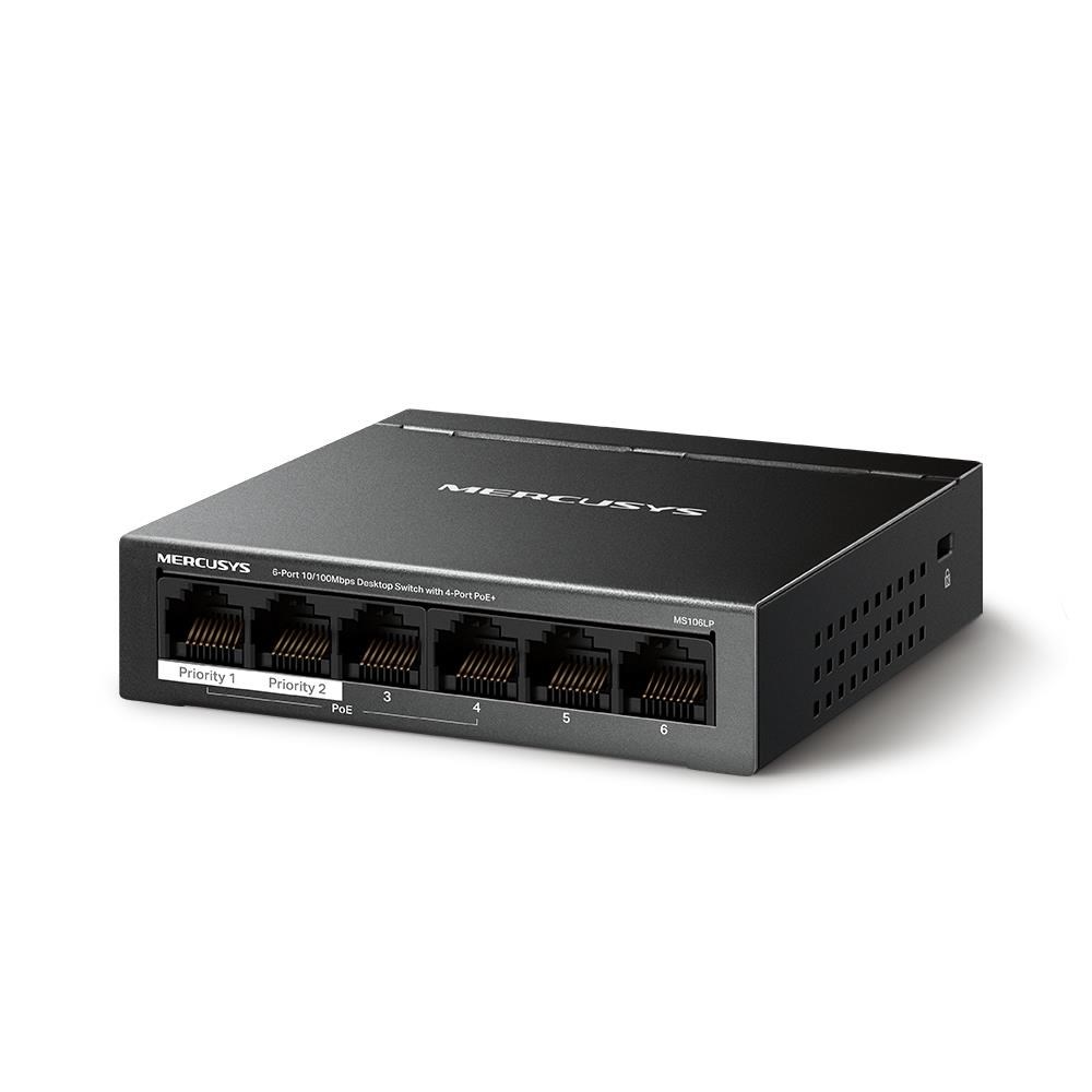 Switch Mercusys MS106LP 6x10/100 MB/s 4xPoE - obrazek 2