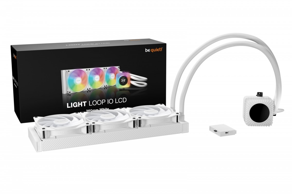 Chłodzenie wodne be quiet! Light Loop IO LCD 360mm ARGB Białe - obrazek 2