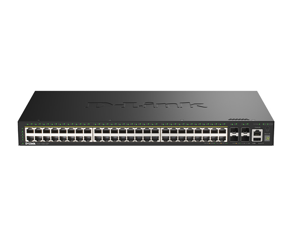 Switch D-Link DGS-1530-52P 48xGE 4x10GE SFP+ PoE