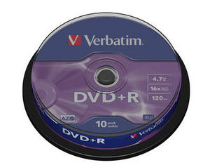 DVD+R VERBATIM 4.7GB x16 Cake *10