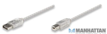 Kabel USB 2.0  A/B 1.8 m  Manhattan