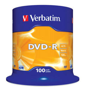 DVD-R VERBATIM 4.7GB x16 Cake *100