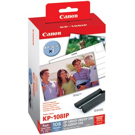 Canon PAPIER KP-108IN do drukarek termosublimacyjnych CP-200; CP-400; CP-510 (razem z tasmą barwiacą)