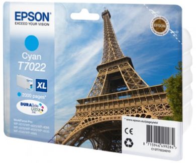 Tusz Epson T7022 Cyan 2400 str. - obrazek 2