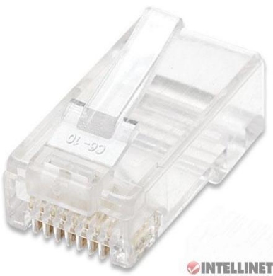 Wtyk RJ45 zaciskany kat.6 UTP 100 szt. Słoik Intellinet - obrazek 2
