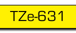 Taśma do drukarki etykiet Brother TZ631 12mm Czarne na żółtym