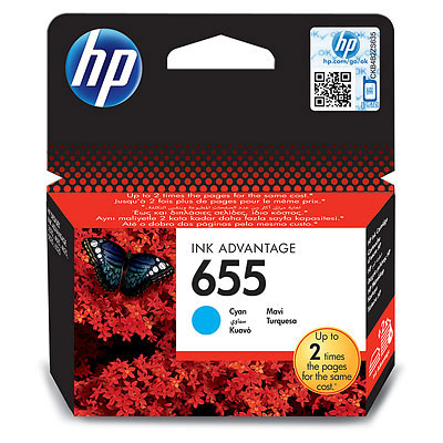 Tusz HP 655 CZ110AE Cyan 600 str.