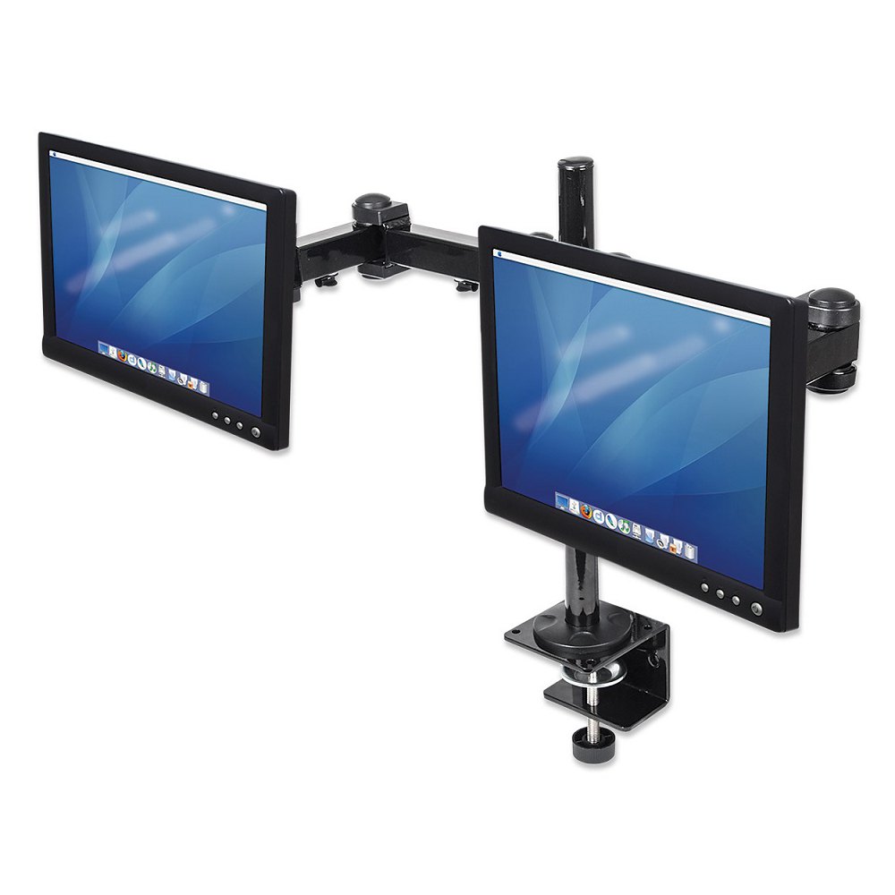 Uchwyt do mocowania LCD 13" - 24" - 12 Kg - Biurkowy, dwuprzegubowy Manhattan - obrazek 2