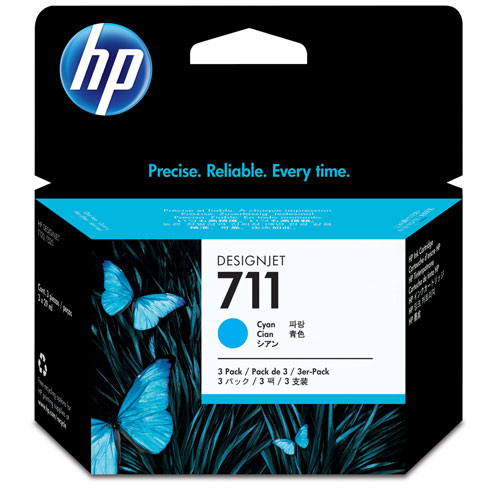 Tusz HP 711 CZ134A Cyan Combo-Pack 3x 29ml