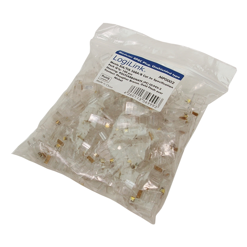 Wtyk RJ45 zaciskany kat.5e UTP 100 szt.  Logilink