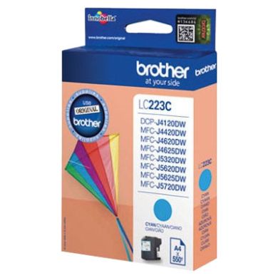 Tusz Brother LC223C Cyan 550 str. - obrazek 2