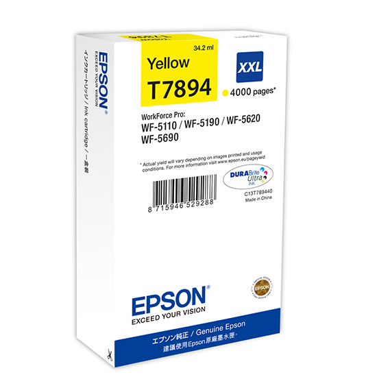 Tusz Epson T7894 Yellow 4000 str.