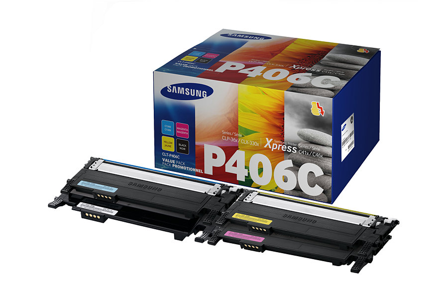 Tonery Samsung  CLT-P406C  4-Pack  Cyan, Magenta, Yellow, Black 4500 str.