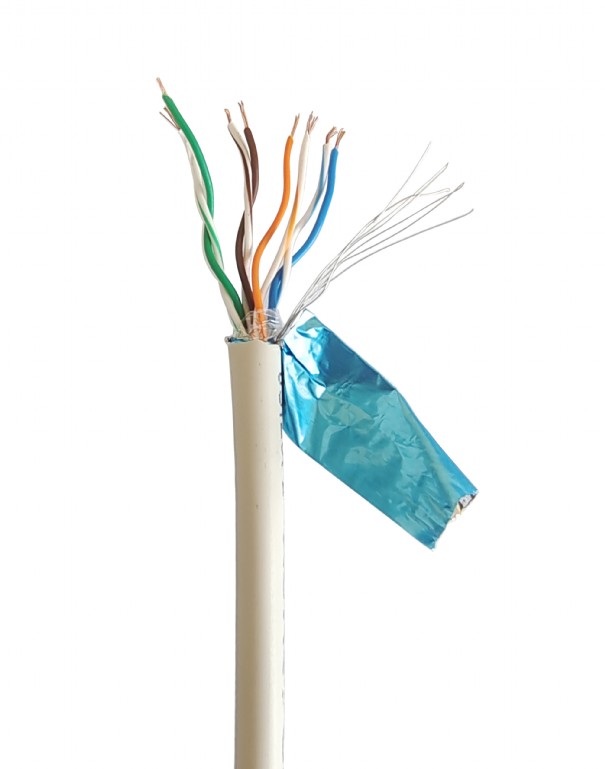 Kabel sieciowy FTP skrętka, Linka 305 m kat. 5E CCA Szary Gembird - obrazek 2
