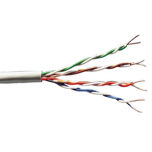Kabel sieciowy UTP skrętka, Drut 100 m kat. 6 CCA Szary Gembird