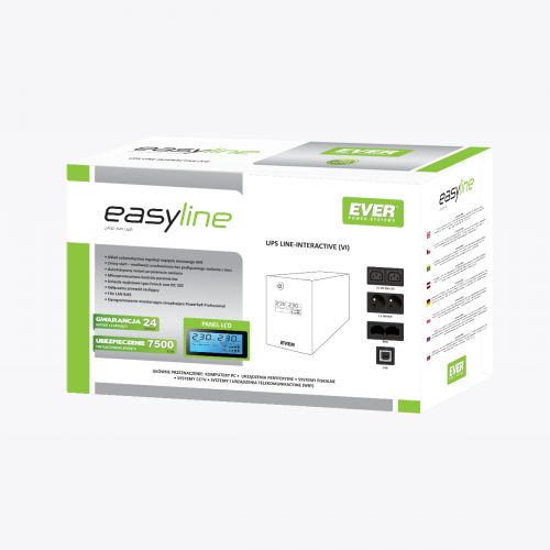 Zasilacz awaryjny UPS - Ever Easyline 1200 AVR USB - obrazek 2