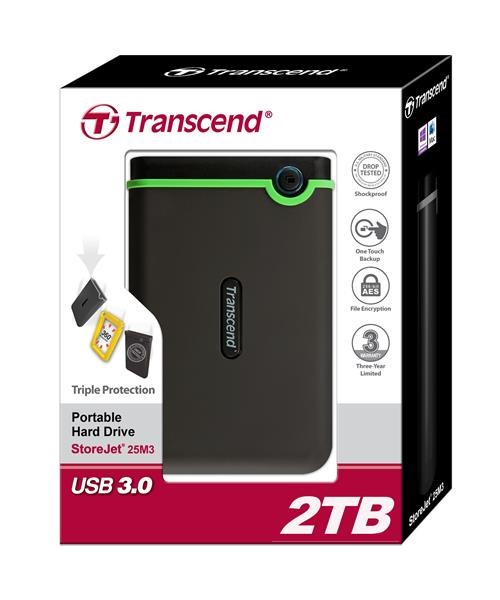 HDD USB 3.0 2TB Transcend StoreJet 25M3S Wstrząsoodporny - obrazek 5