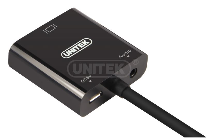 Adapter HDMI męski na VGA żeński + Audio Unitek - obrazek 4