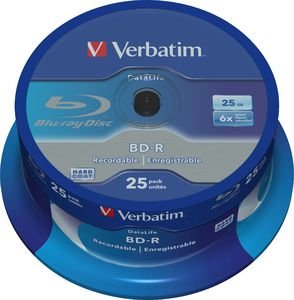 BD-R BluRay x6 25GB Verbatim Cake *25