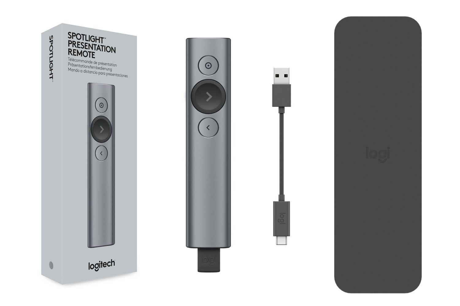 Logitech Spotlight Presentation Remote Ciemnoszary - obrazek 2