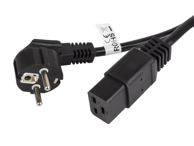 Kabel zasilający IEC C320 C19 VDE 1.8 m Lanberg