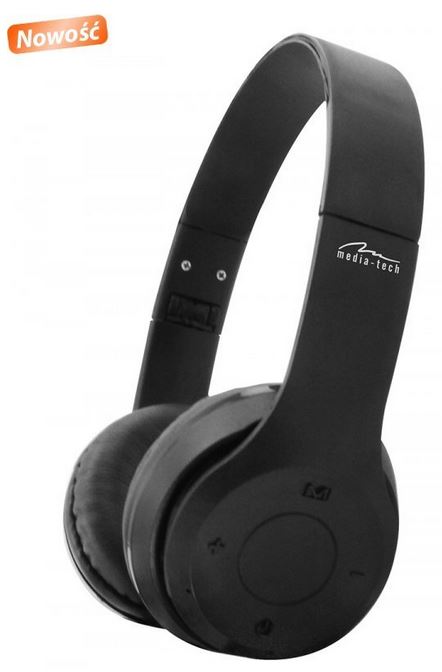 Słuchawki bezprzewodowe Media-Tech Epsilion Bluetooth - Radio FM, MP3, microSD