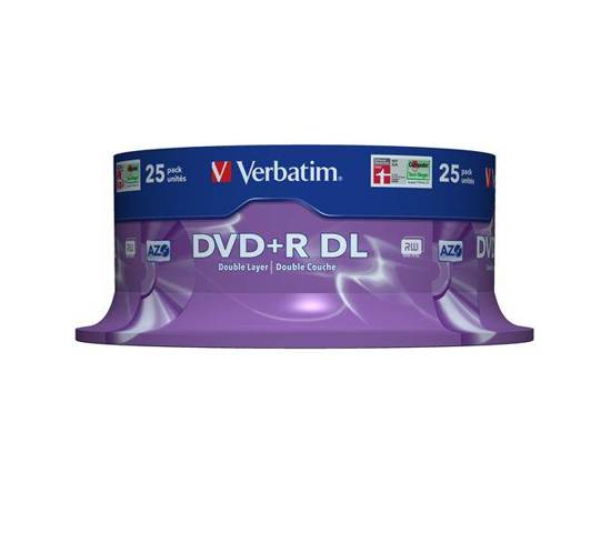 DVD+R VERBATIM 8,5GB x8 DoubleLayer Cake* 25
